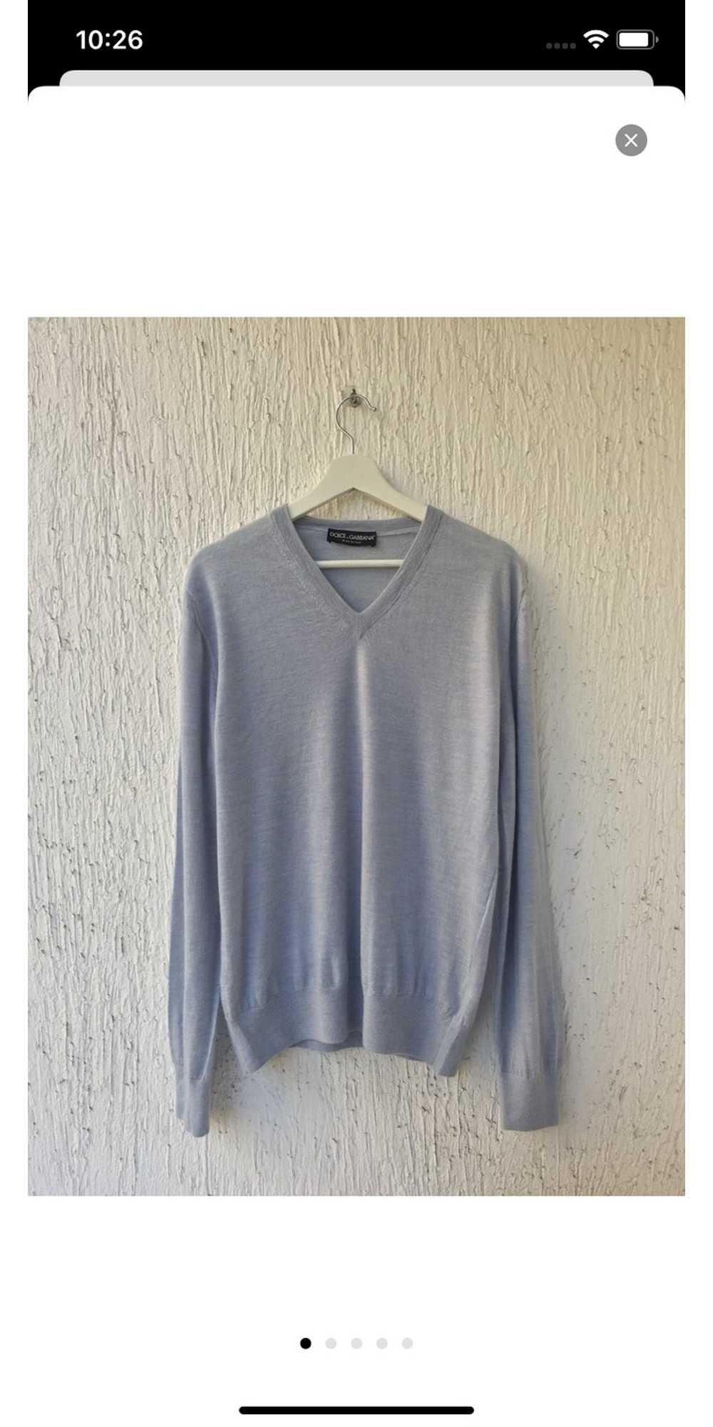 Dolce & Gabbana Light Blue Cashmere Sweater - image 1