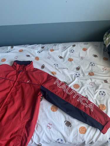 Nautica Red and Navy Blue Nautica Windbreaker/Rain