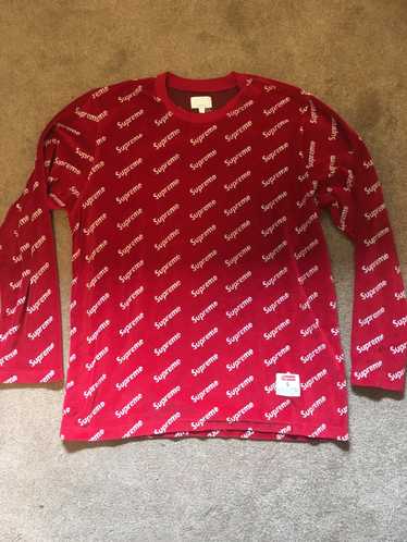 Supreme Supreme Velour Diagonal Repeat Long sleeve - image 1