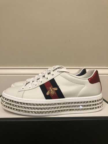 Gucci Gucci White Crystal Ace Sneakers