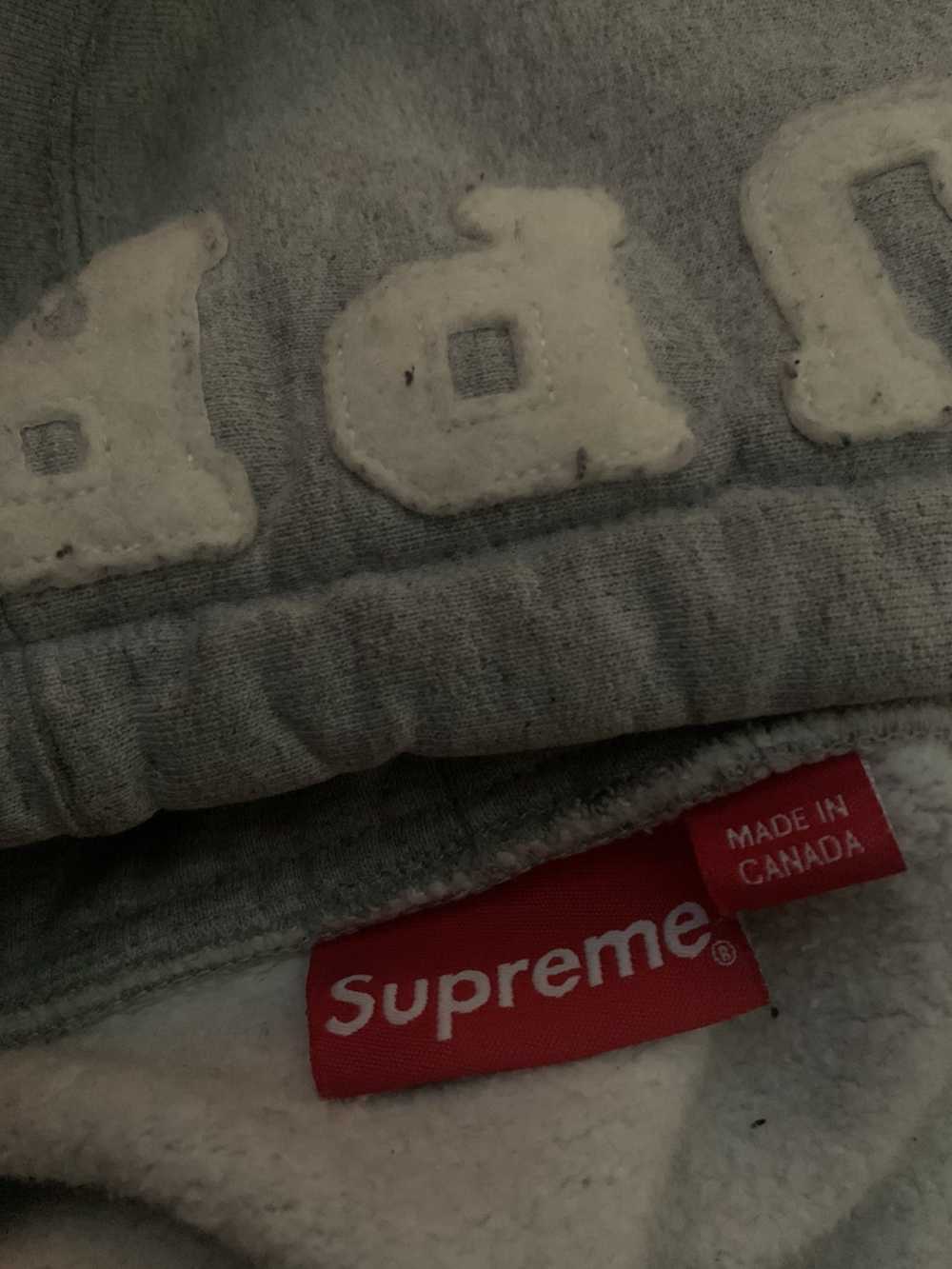 Supreme Felt Hood Logo Zip Up Sweatshirt - image 2