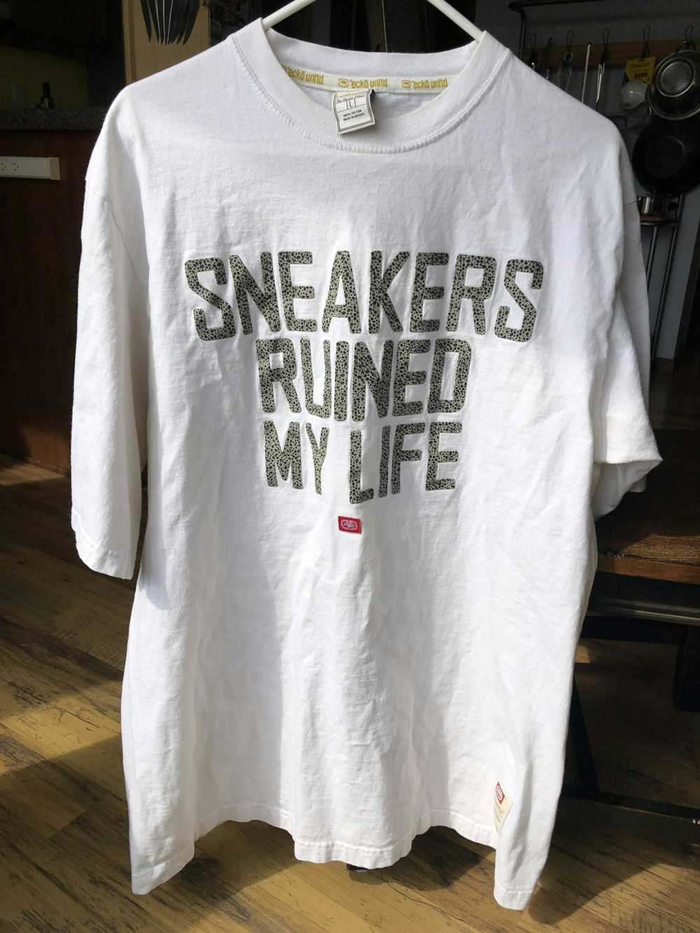 Ecko Unltd. Sneakers ruined my life shirt. White … - image 1