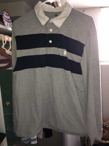 Izod stripe button up polo