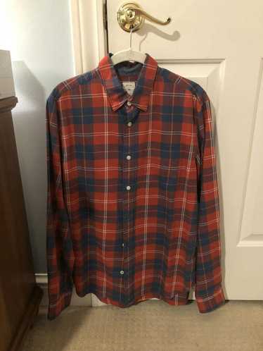 Gap Medium Red and Navy Button Down Shirt Gap