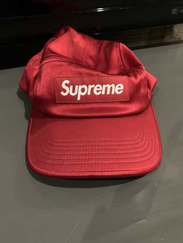 Supreme SUPREME Box Logo Satin 5 Panel Hat Red Lik