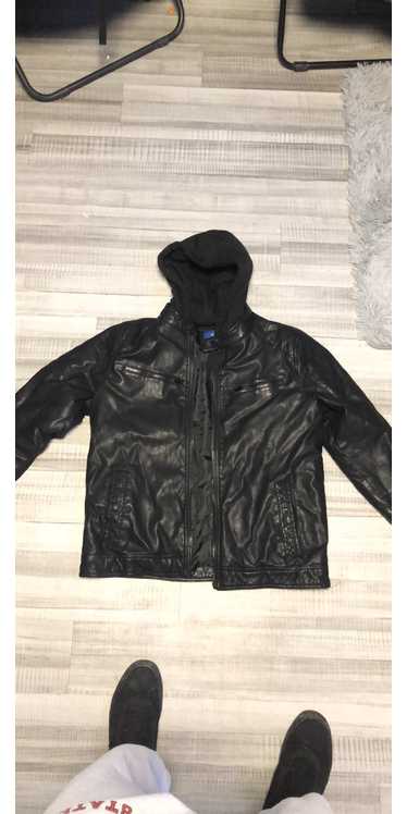 Apt. 9 Apt. 9 Heavy leather jacket with hoodie