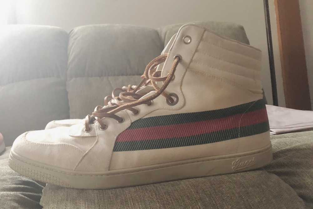 Gucci Gucci High Top Canvas Shoes - image 1