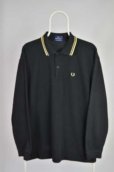 Fred Perry Fred Perry Vintage Black Polo Longsleev