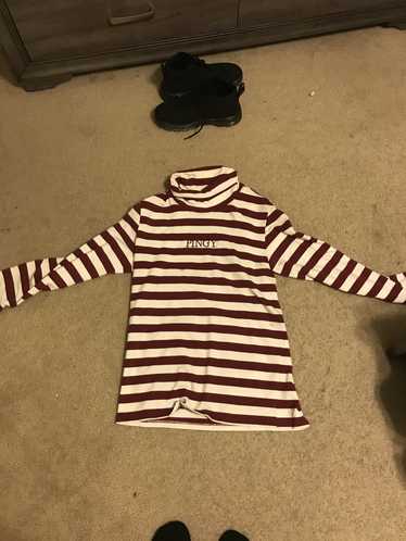 Pingy Pingy Burgundy/White Striped Turtleneck Long