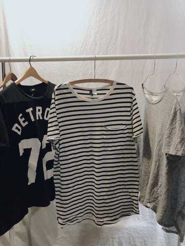 Divided Oversized Striped T