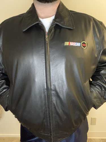 Leather Jacket × NASCAR × Vintage Genuine Leather… - image 1