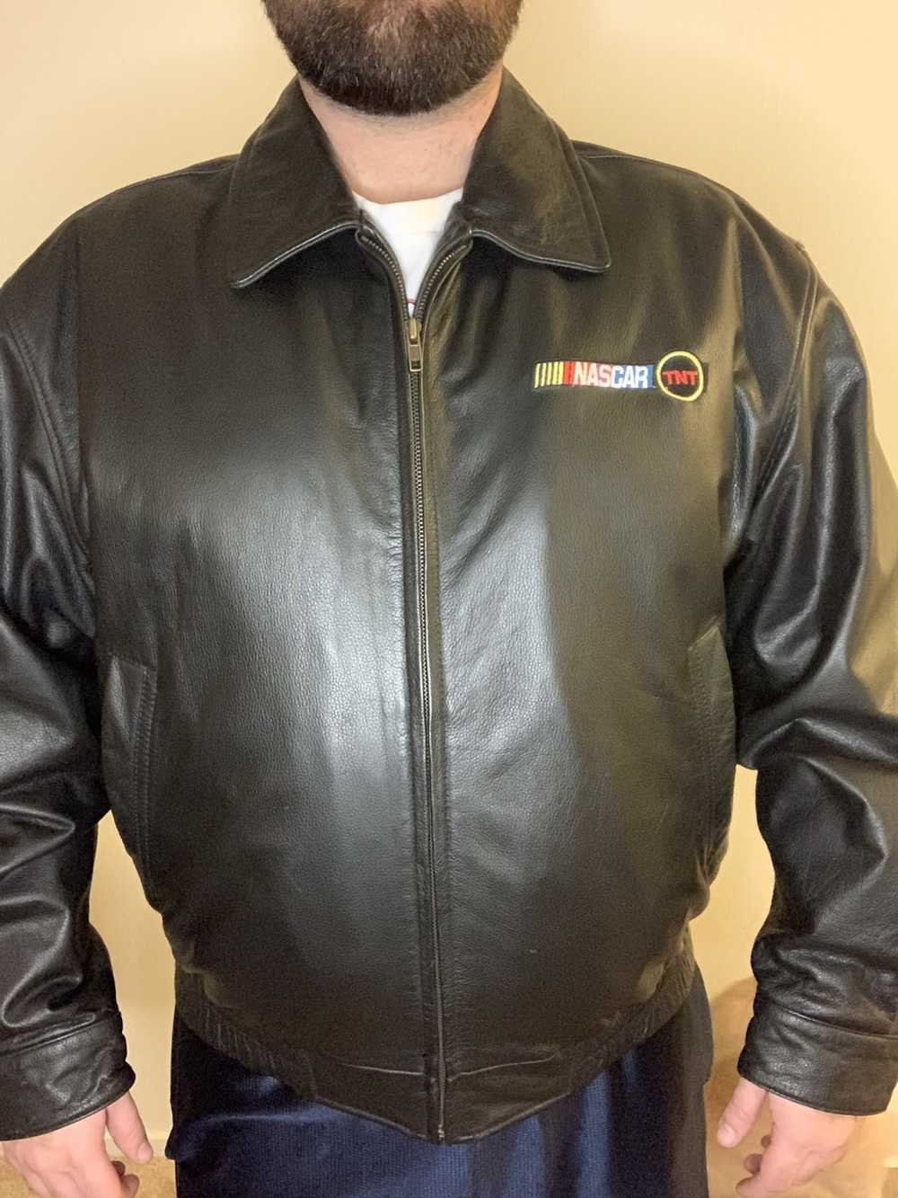 Leather Jacket × NASCAR × Vintage Genuine Leather… - image 3