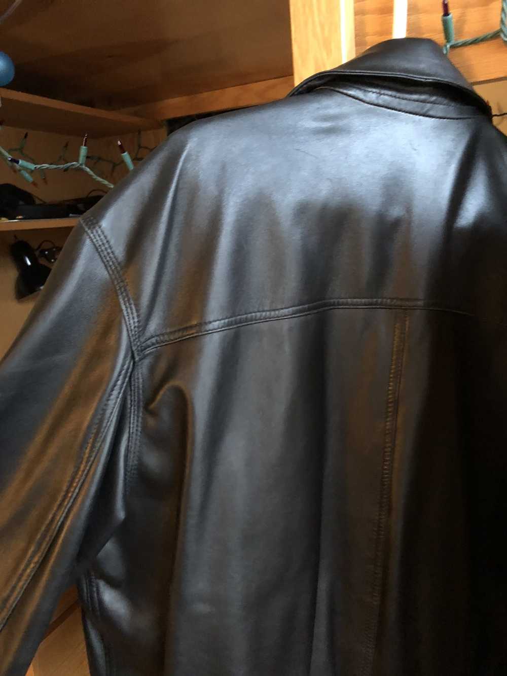 Faconnable Faconnable Black Lambskin Leather Jack… - image 3