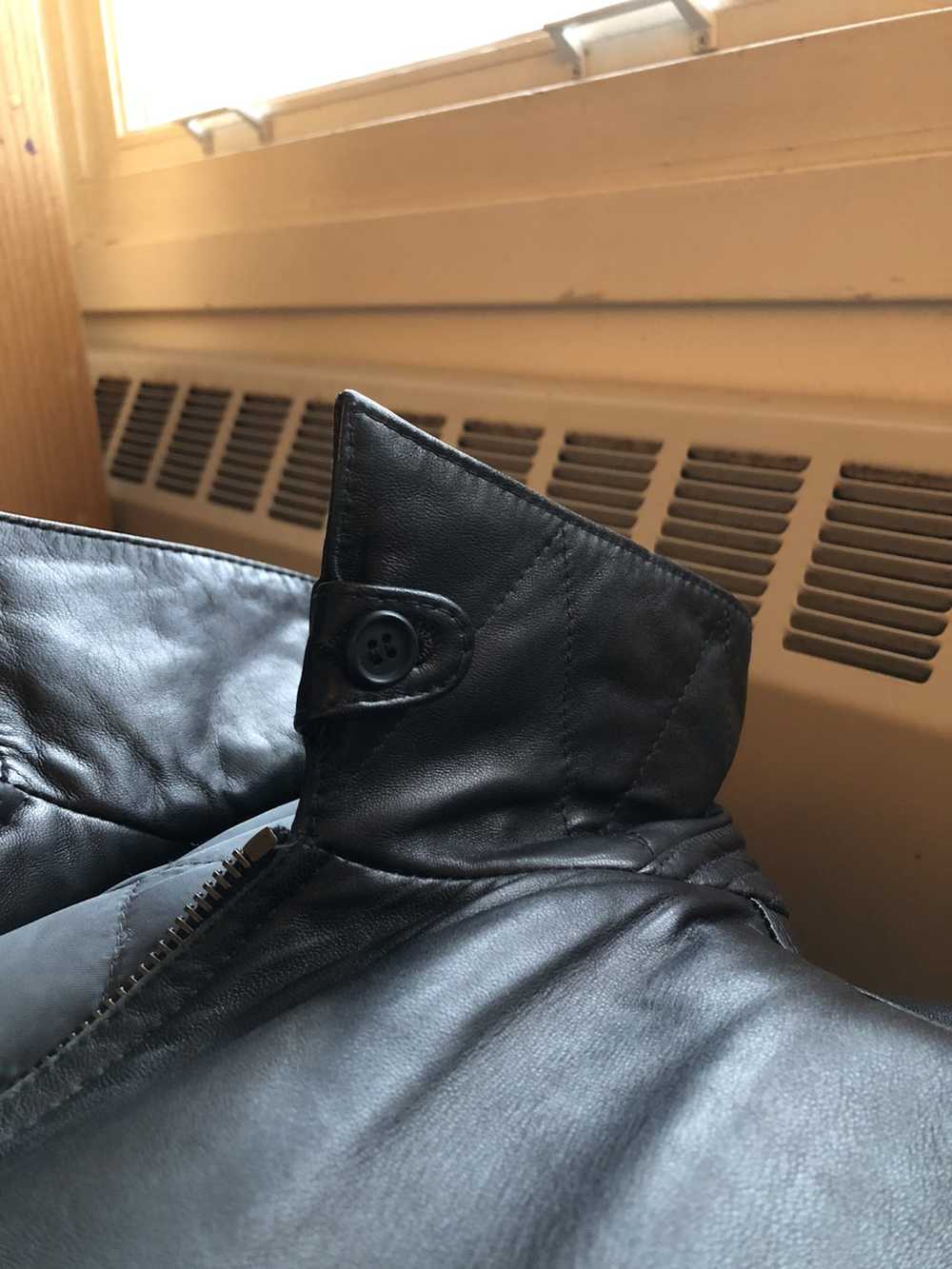 Faconnable Faconnable Black Lambskin Leather Jack… - image 7