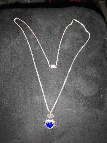Whensmokeclears Blue Radiant Heart Necklace