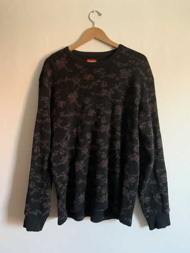 Supreme Floral Waffle Thermal Black