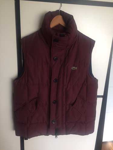 Lacoste Burgundy Puffer Vest