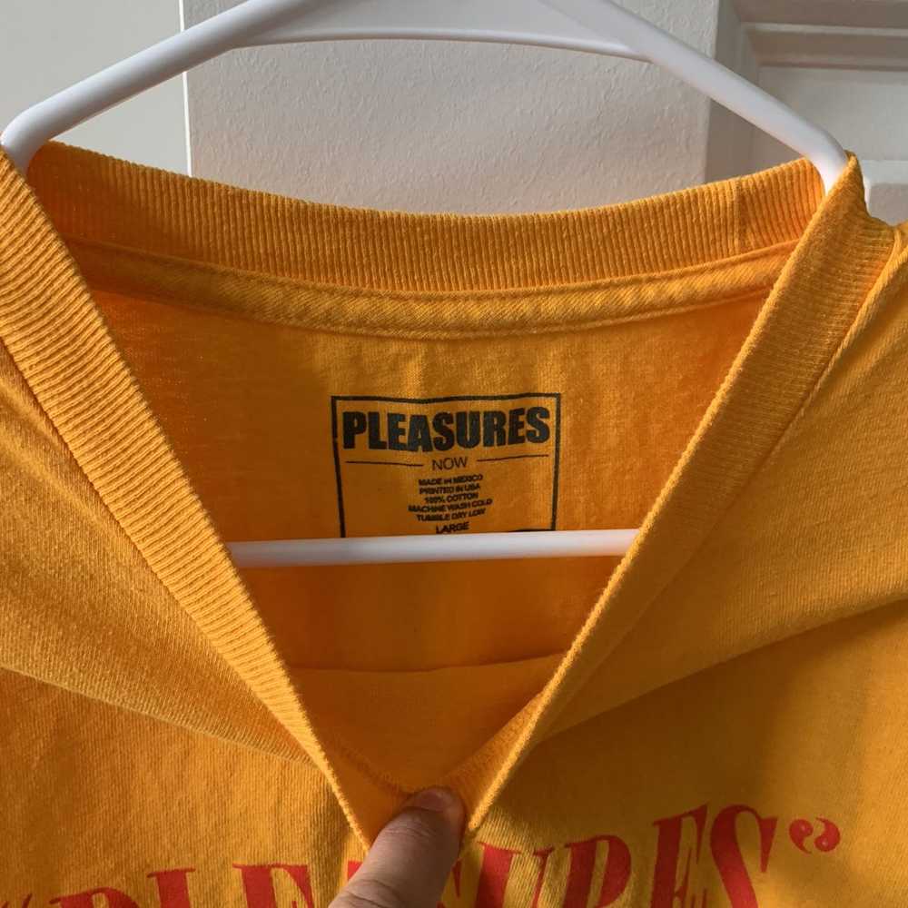 Pleasures Yellow 666 Pleasuresnow Short Sleeve - image 2