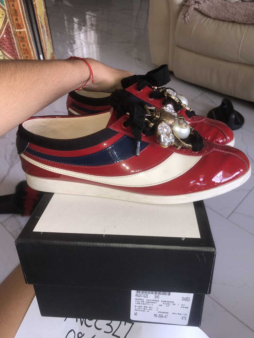 Gucci Gucci Falacer Patent Leather Sneaker - image 8