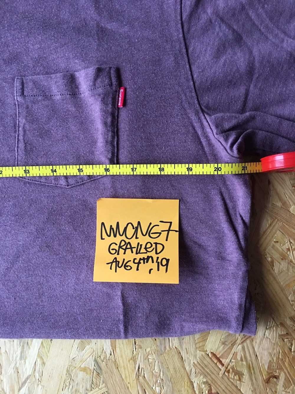 Supreme Supreme pocket t Shirt Large maroon - image 2