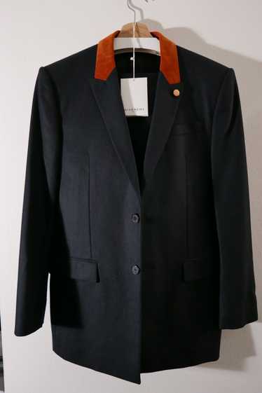 Givenchy Givenchy Vevlet Collar Suit Runway Style
