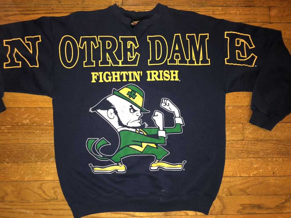 Vintage Vintage Notre Dame Fighting Irish Crewnec… - image 2