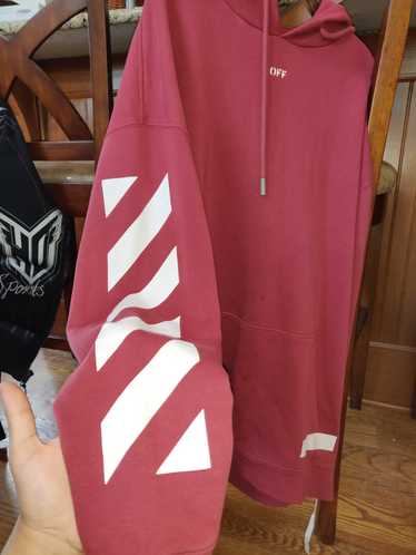 Off-White maroon hoodie