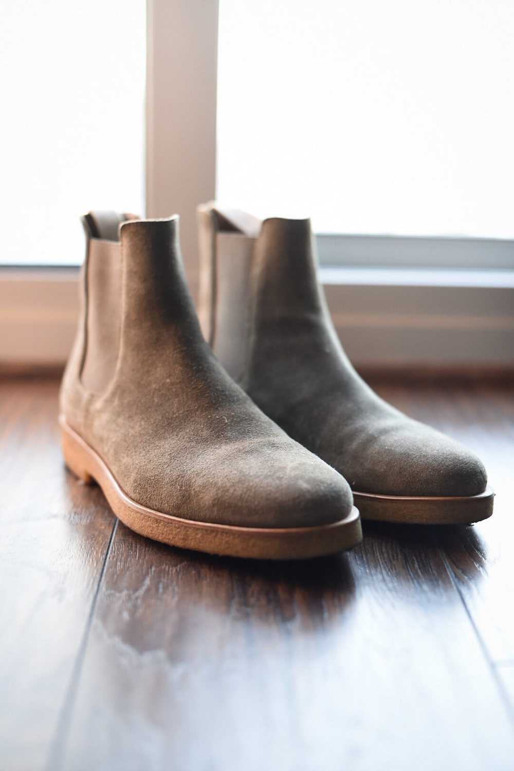 Common Projects Suede Chelsea Boot Olive/Dk Green - image 1