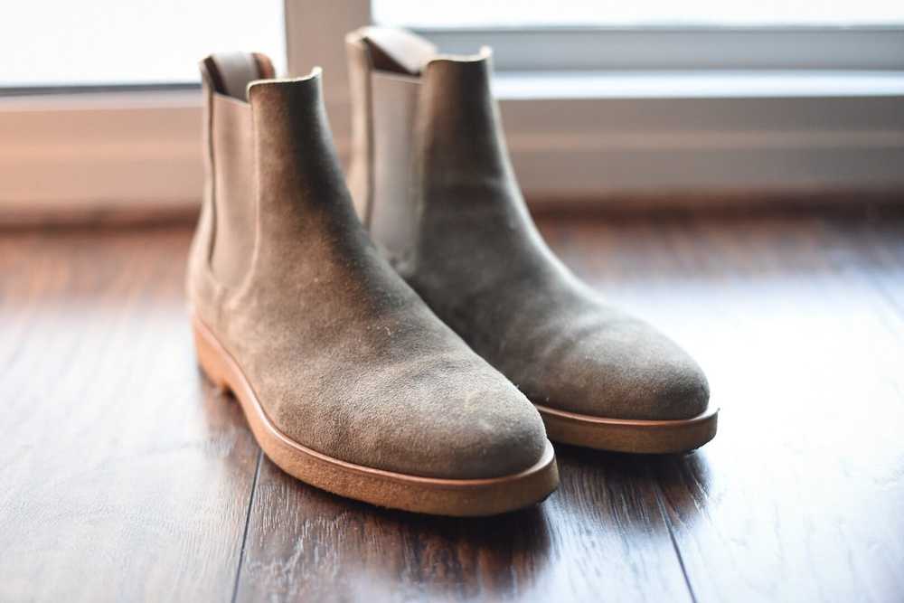 Common Projects Suede Chelsea Boot Olive/Dk Green - image 3