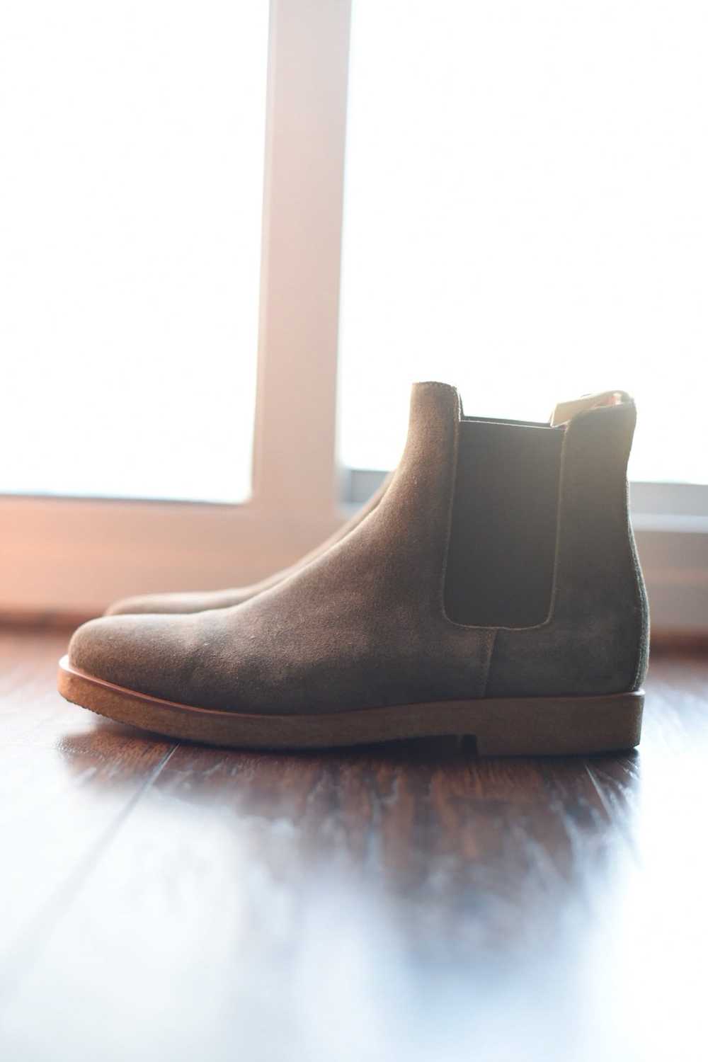 Common Projects Suede Chelsea Boot Olive/Dk Green - image 8