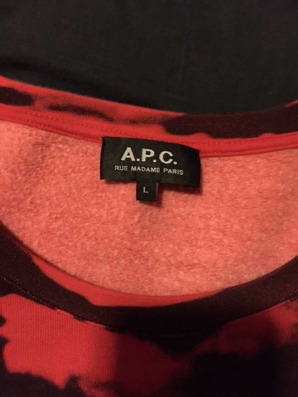 A.P.C. Dark Red Allover Print Sweatshirt - image 5