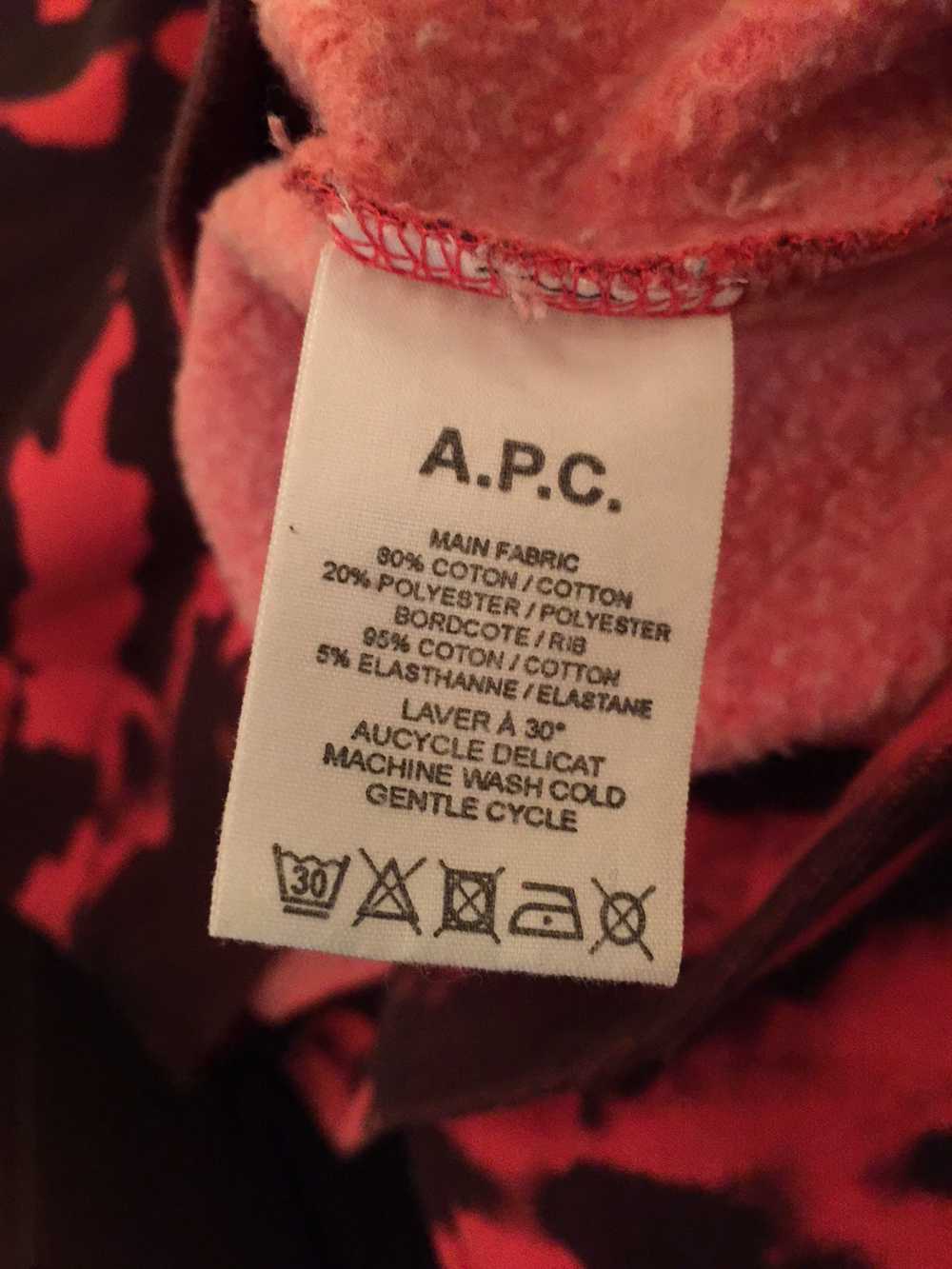 A.P.C. Dark Red Allover Print Sweatshirt - image 7