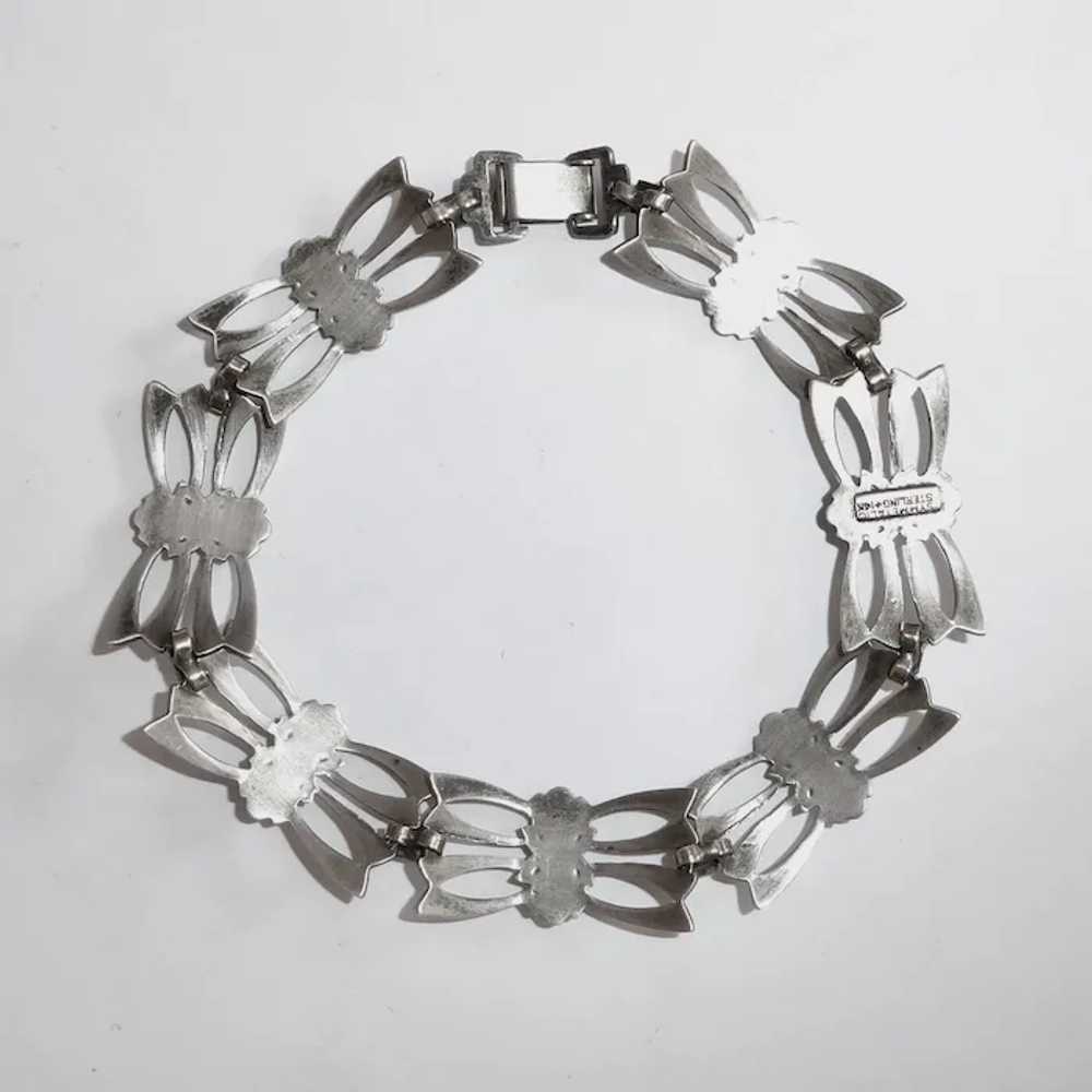 Sterling & 14k Symmetalic Pierced Link Bracelet W… - image 11