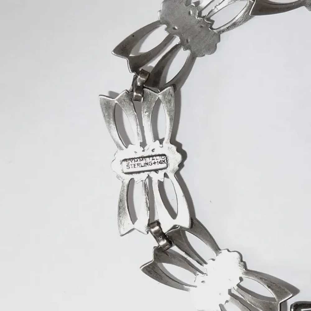 Sterling & 14k Symmetalic Pierced Link Bracelet W… - image 12