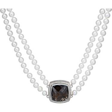 David Yurman Double Strand Pearl Necklace Albion … - image 1