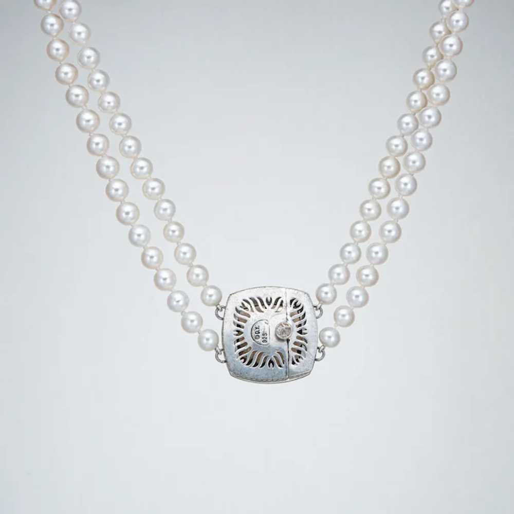 David Yurman Double Strand Pearl Necklace Albion … - image 2