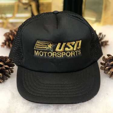 Vintage Deadstock NWOT USA Motorsports Trucker Hat - image 1