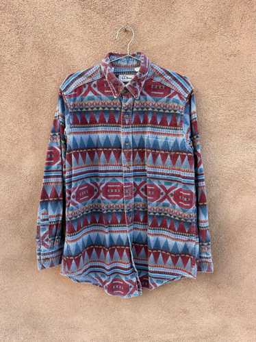 90's Southwest Style L.L. Bean Flannel - Made in U