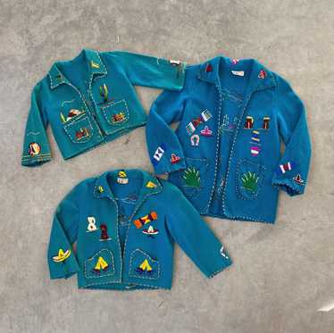 40s/50s Kids Embroidered Mexican Souvenir Jackets… - image 1