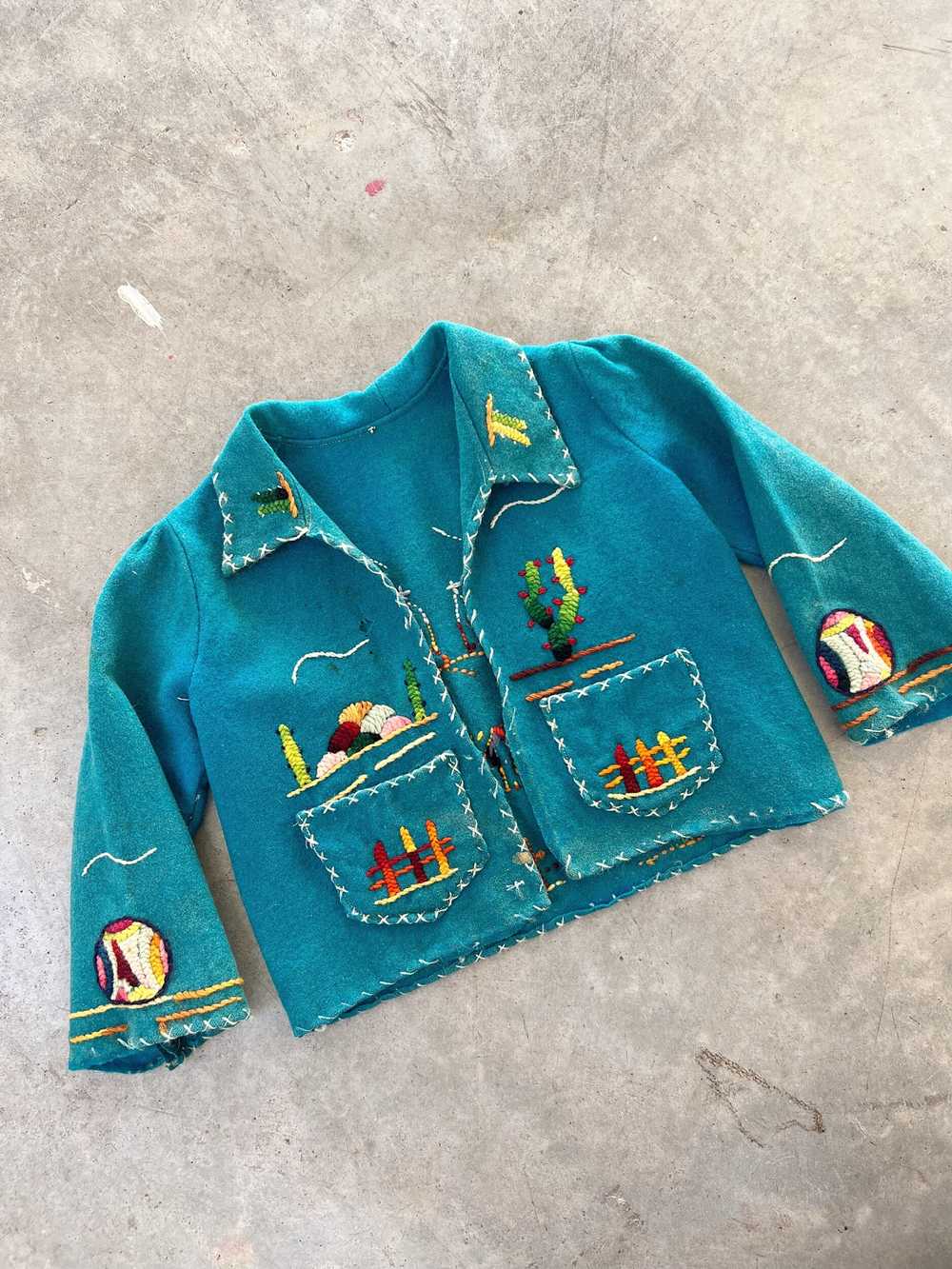 40s/50s Kids Embroidered Mexican Souvenir Jackets… - image 2