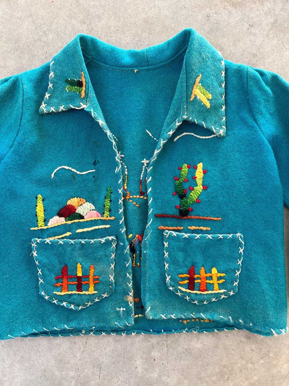 40s/50s Kids Embroidered Mexican Souvenir Jackets… - image 3