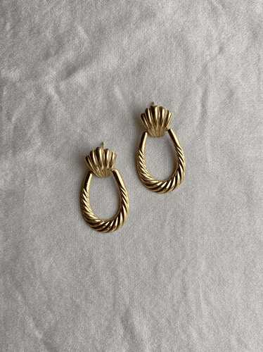 Unknown Vintage 14K Gold Door-Knocker Earrings