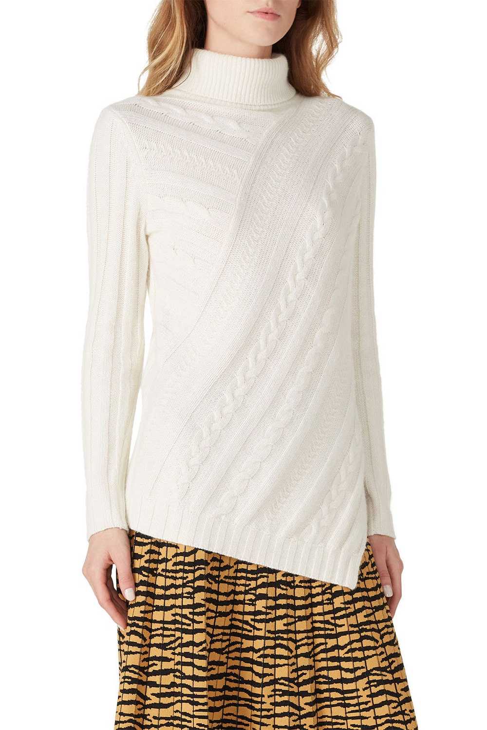 Milly Asymmetrical Cable Sweater - image 2