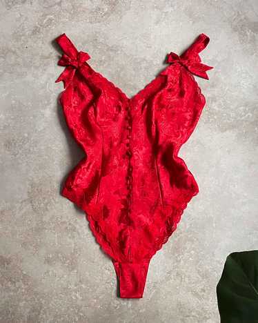 VINTAGE VICTORIAS SECRET 80s Gold Label Teddy lingerie Bodysuit Pink Satin  Sz M $128.53 - PicClick AU