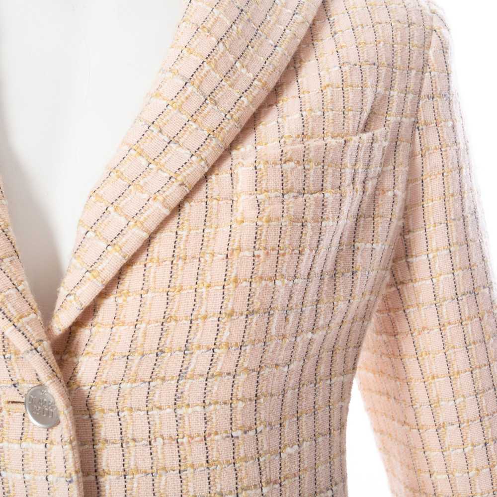 1998 Pink Wool-Blend Tweed Blazer - image 7