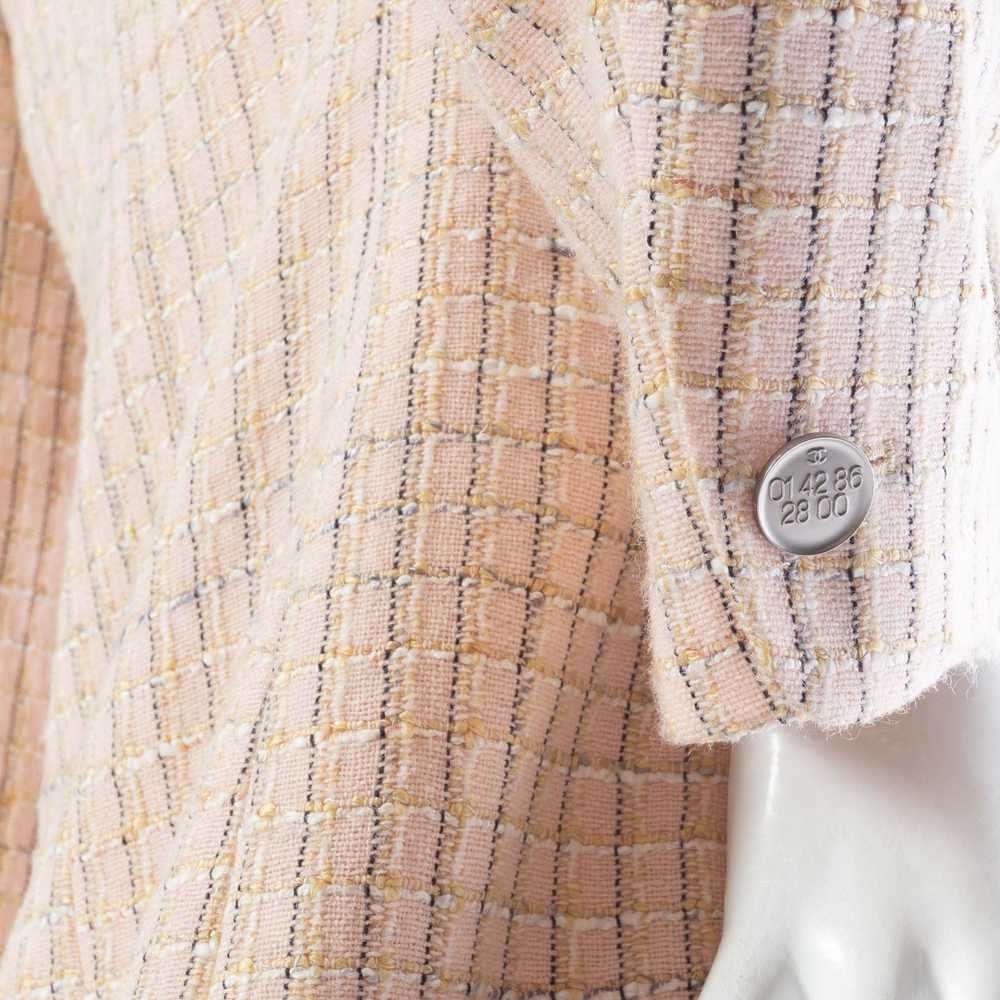 1998 Pink Wool-Blend Tweed Blazer - image 8