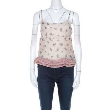 トップス MIU MIU Silk Chiffon Frill Shirt Miu miu silk tops - Gem