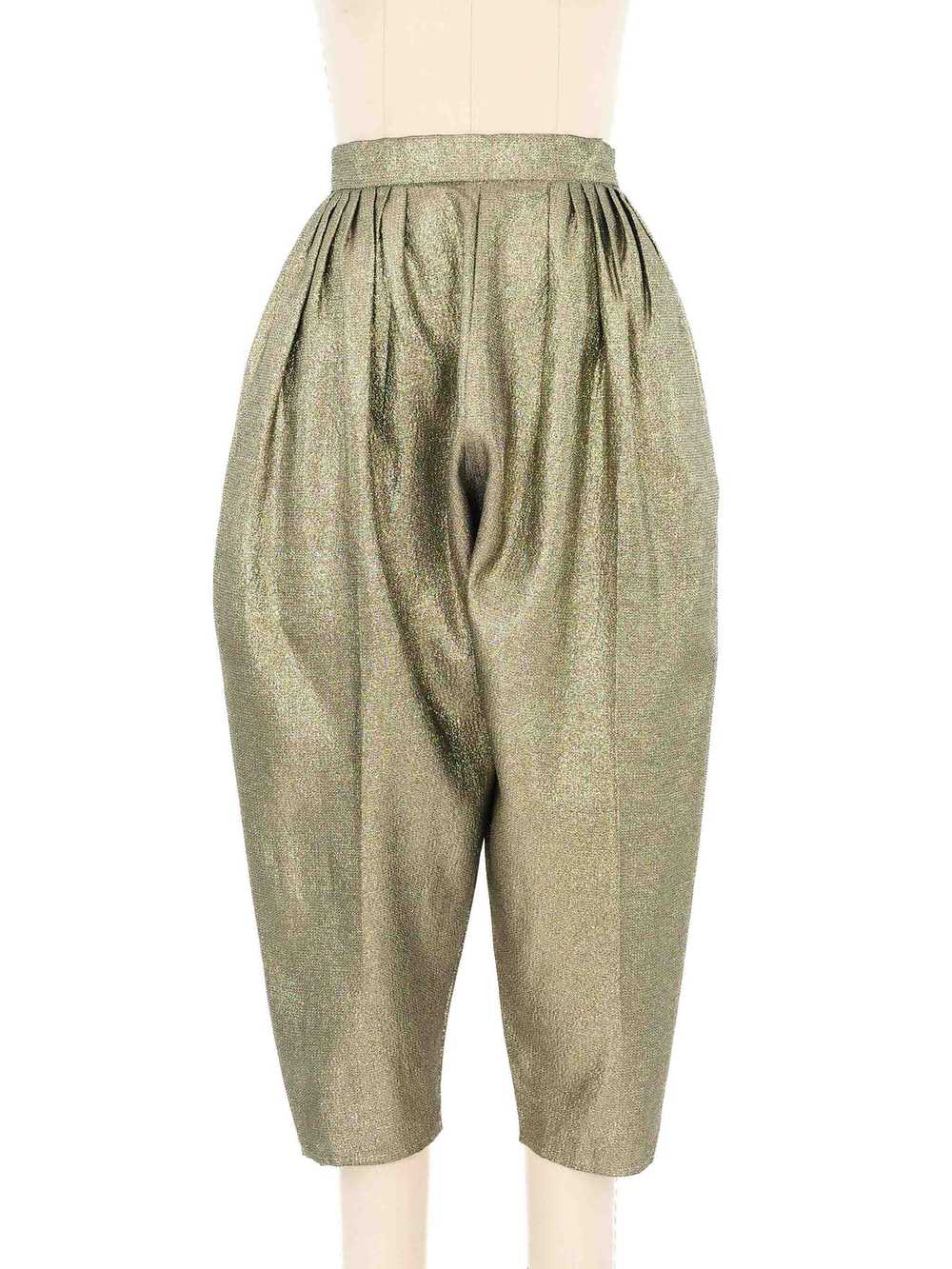 Gold Lurex Jodhpur Pants - image 1