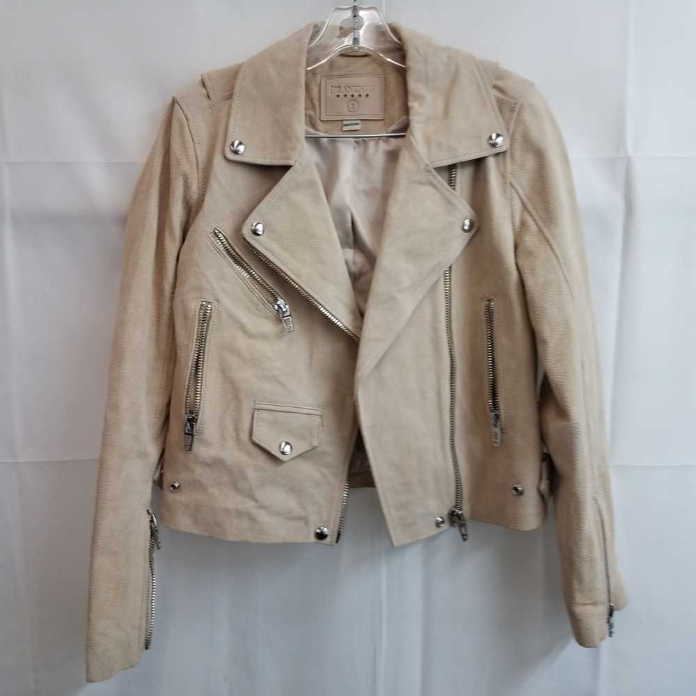 Blank NYC beige genuine leather jacket with silve… - image 1