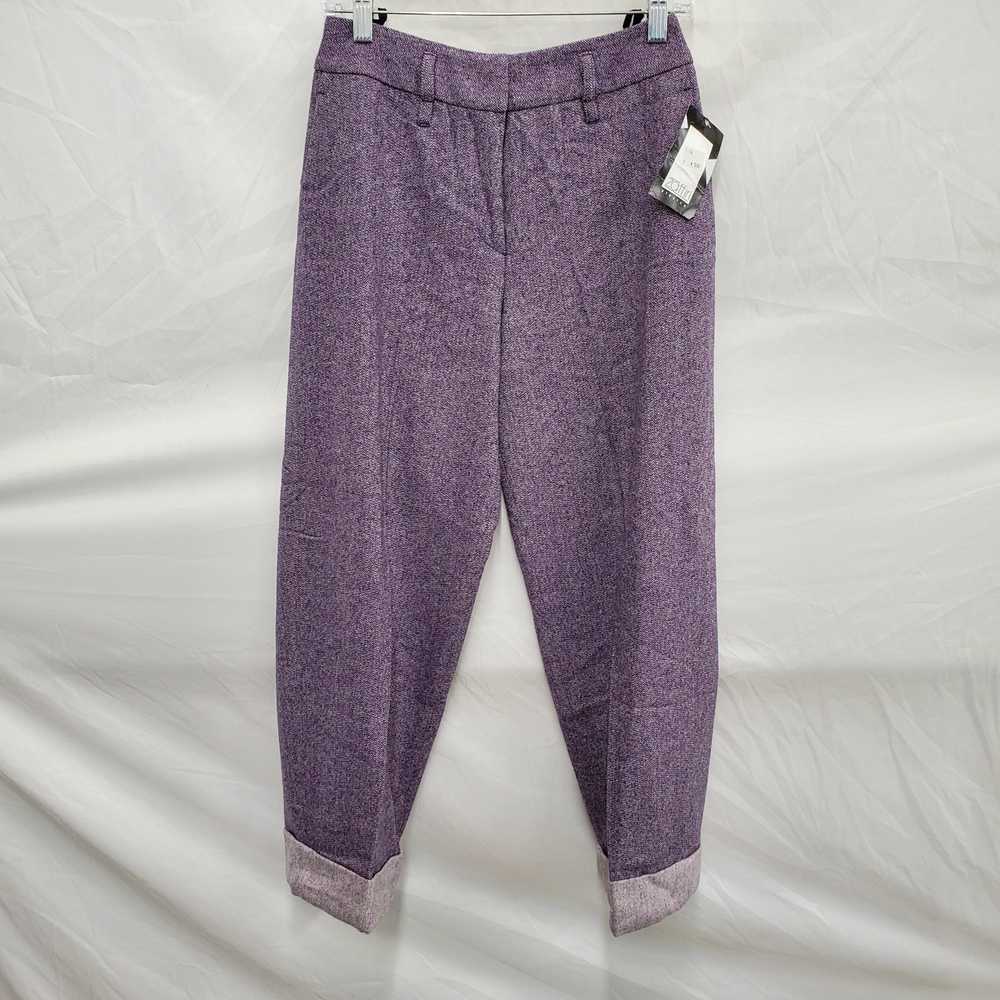 NWT VTG Zaffiri WM's Blue Tweed Virgin Wool Pants… - image 1